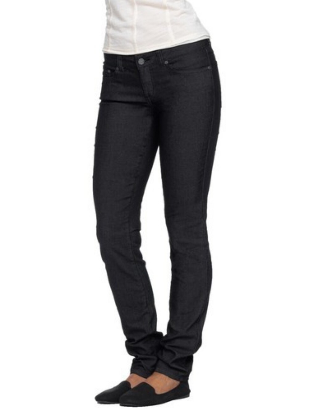 Prana Jett Coated Skinny Jeans Womens 8/29 Navy Blue Dark Waxed Mid Rise Pants
